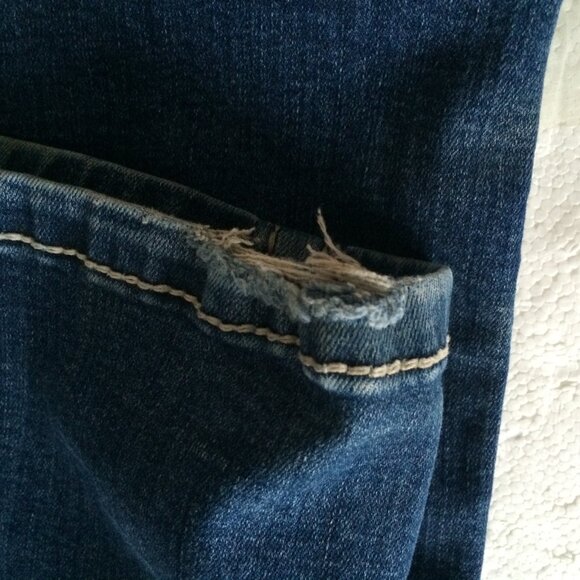 Miss Me Aztec Chloe Bootcut Womens Jeans Sz 30 Distressed Rhinestone Embroidery - Picture 10 of 11